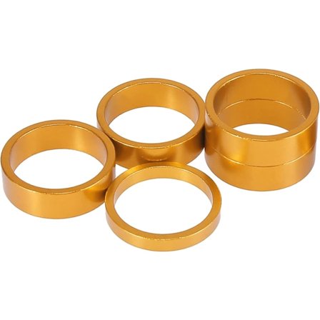 1 Sarja Polkupyörän Ohjainlaakerin Välikappale, 28,6 mm, Sopii 1-1/8 tuuman, Kultasävyinen