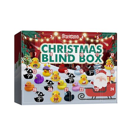 24 Advents Blind Box Gummi Legetøj, Gummi Blind Box