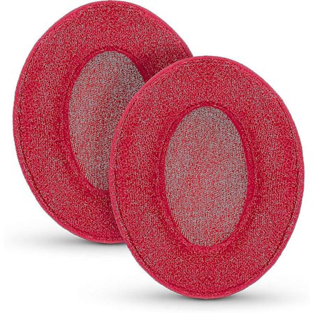Udskiftningsørepude i Memory Foam til Store Over-Ear Høretelefoner, Rød Fløjl