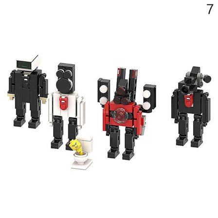 Skibidi Toilet Man vastaan Monitor -rakennuspalikat, Audio Man ja Camera Man -lelut