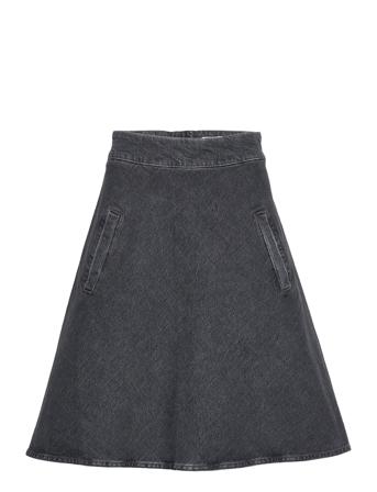 Black Denim Stelly Skirt Black Mads Nørgaard