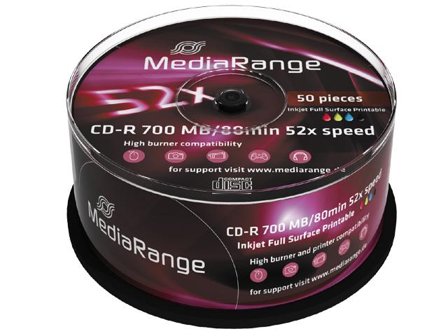 MediaRange CD-R 700MB/80min 52x printable (50)