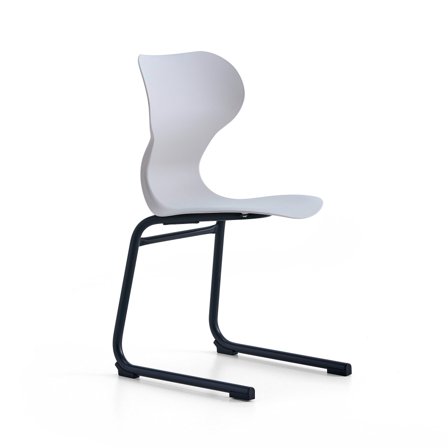 Stuhl BRIAN, Kufengestell, anthrazit/hellgrau