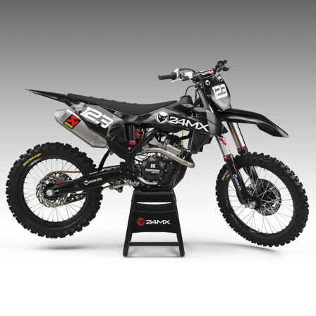 Kit Completo de Adhesivos Ahumado + Adhesivos de Portanúmeros - Honda CRF 80F 2004-2009