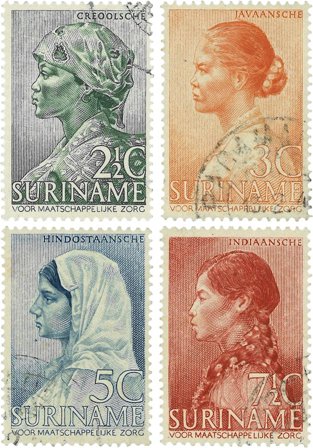 Suriname 1940 - NVPH 190/93 - Stemplet