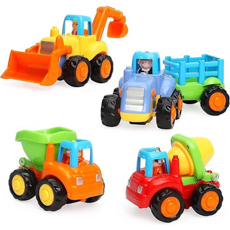 Baby Toy Car Friction Powered Cars For 1, 2, 3 Years Old Toddler, Push And Go Car Toy Sets