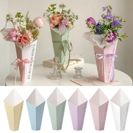 5pcs Flower Wrapping Paper Gift Box Bouquet Packaging Bag Flowers Paper Wrapping Material Graduation Wedding Party Supplies