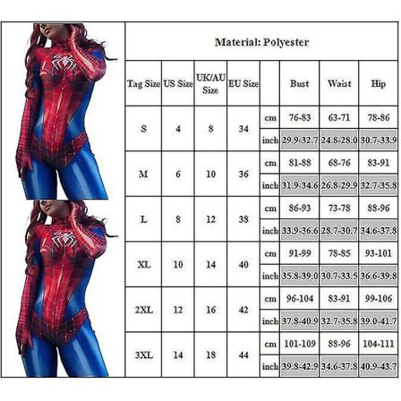 Women Spiderman Bodysuit Halloween Superhero Cosplay Costume Catsuit Stretch Jumpsuit Romper Party Fancy Dress -a