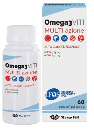 Omega 3 Viti Multi Azione 60 Perle Integratore Salute