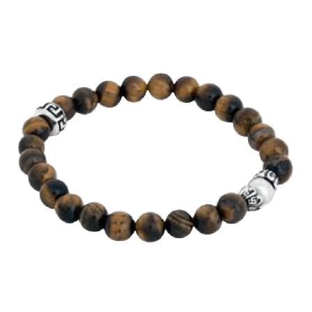 by BILLGREN Blake Beaded Bracelet Brown Accessoarer Herr Brun 19 cm