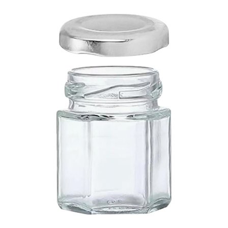 Honungsburkar i glas Honungsflaskor SILVER