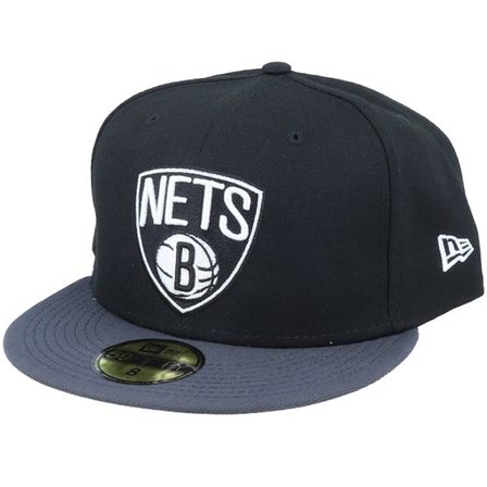 New Era - NBA Svart fitted Keps - Brooklyn Nets 59Fifty Basic Black Fitted @ Hatstore