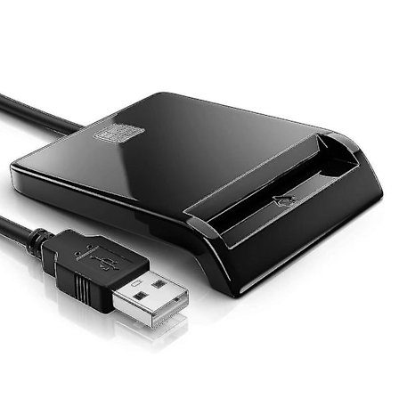 ID-kortläsare USB Smart Card Reader, svart