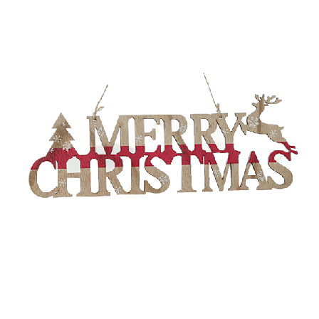 Julehengende skilt tredørskilt juledør veggdekorasjon juletre dekor