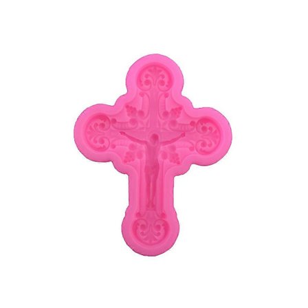 Selvmonterende Fondant Jesus Silikonform Harpiks Flytende Bakeverktøy Matlaging Sjokoladeform Festpynt Tilbehør