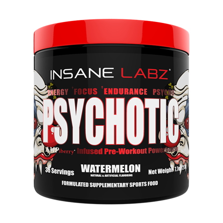 Komplett PWO Insane Labz Psykotisk Pre-Workout 35 portioner , Watermelon - Bodyman.dk