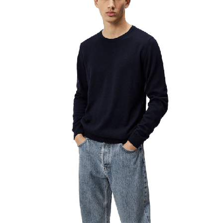 J.Lindeberg Lyle Merino Crew Neck Sweater Skjortor Herr Blå S
