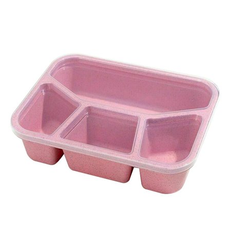 Matlåda med 4 Fack - Biologiskt Nedbrytbar Plast