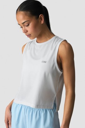 ICANIWILL - Mirage Cropped Singlet White- Tanks - Dames - sportkleding van ICIW