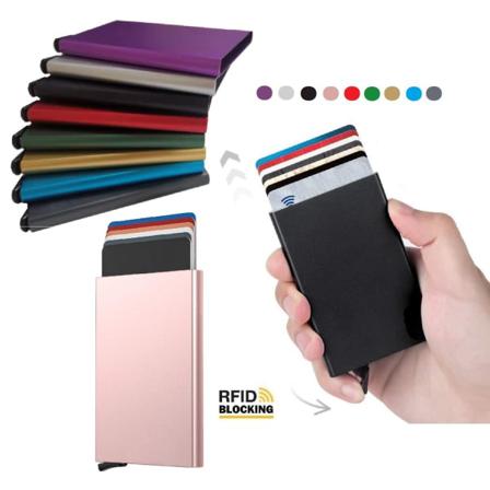 Korthållare Med Rfid-skydd Pop-up.9 Olika Färger Svart Svart