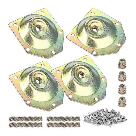 Bordben monteringsplade, møbelbordben fastgørelsesplade, 12 graders vinkel metalbordben monteringsplade