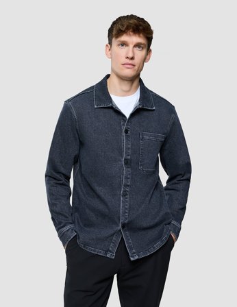 Shaping New Tomorrow - Matteo Denim Overshirt - Washed Black - Herren - Größe XXXL