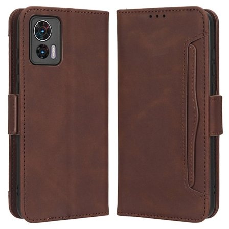 Moderni Nahkalaukku For Motorola Edge 30 Neo - Ruskea
