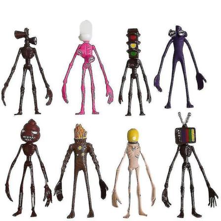8st Siren Head Actionfigurer Pvc Äventyrsspel Barnpresentleksak As Picture