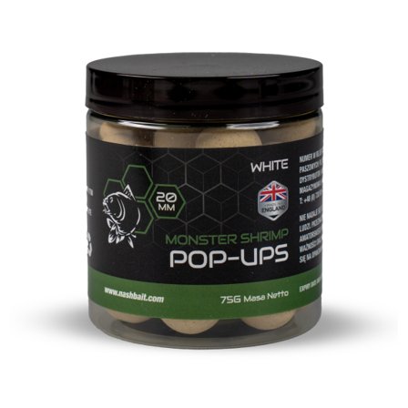 Nash Monster Shrimp Pop Ups 20mm 75g White