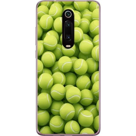 Kompatibel Mobilcover til Xiaomi Xiaomi Mi 9T Pro Mønster af grønne tennisbolde i høj detalje, sporty motiv med gentagende tekstur og stærke farv