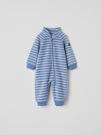 Polarn O. Pyret Fleeceoverall randig - 74 - barnkläder - blue