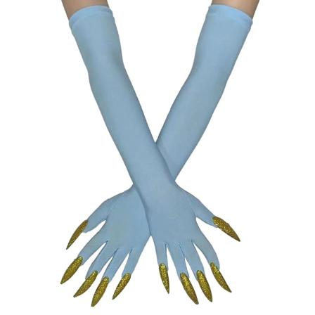 Seje Halloween-handsker lange sektion spøgelsesklo klæd-ud handsker moderigtige røde lange negle Cosplay Halloween sjove handsker A529 C068-12 One 