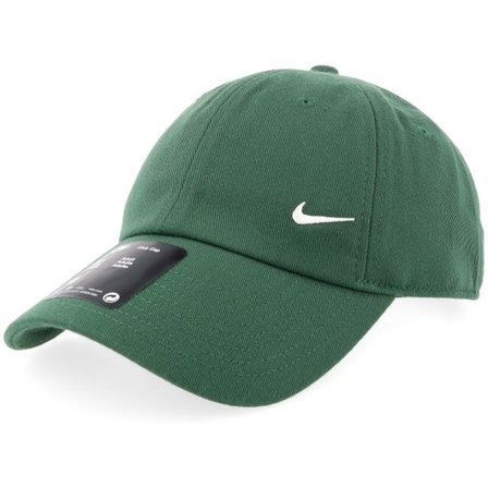 Nike - Grön unconstructed Keps - Club Cap Swoosh Fir/Sail Dad Cap @ Hatstore