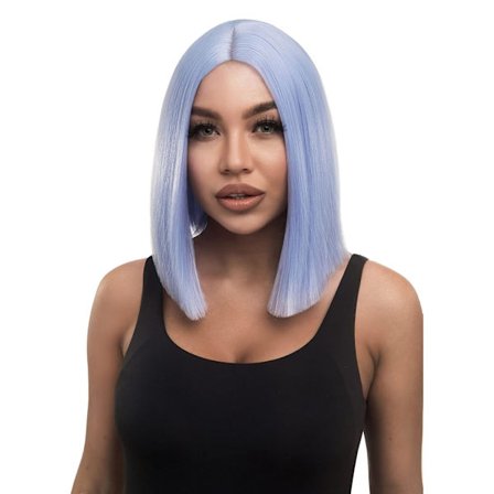 Lys Blå Parykker, Kort Rett Bob Parykker for Kvinner, Varmebestandig