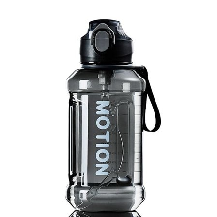 Premium Vattenflaska Sugrör BPA-fri Svart 1,2L KLB