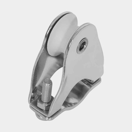 Jednoduchá kladka pro stanchion s třmenem Seldén, pro Ø30 mm relingové lano