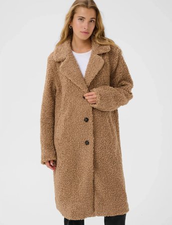 Kaffe Kabalmi Teddy Coat - Brown - 36