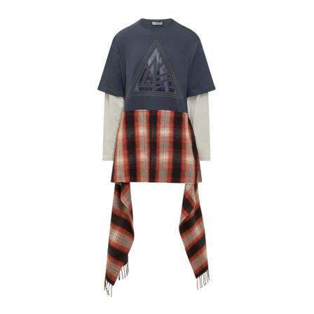 Lanvin T-shirt Blå, Herre Langærmet