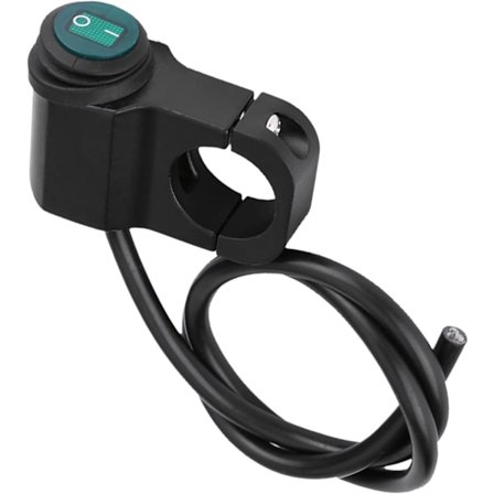 Motorsykkelstyrebryter, 12V Universal 22mm Styre Motorsykkelstrålkaster Dimstrålkaster ON OFF-strømbryter Vanntett Aluminiumlegering