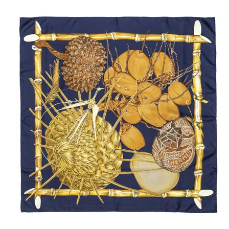 Hermès Vintage, Pre -owned Scarf Blauw, Dames, Maat:ONE Size