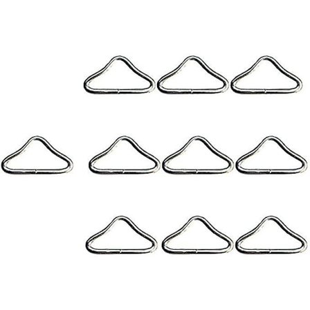 Trampolin fjäder, Trampolin triangel spänne, Trampolin V ringar rostfritt stål triangel ringar spänne för armband hållare Trampolin studsmatta