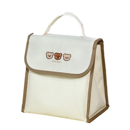 Cartoon söt tote väska, isolerad lunchväska, lunchlåda väska