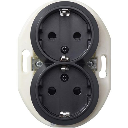 Schneider Electric Renova WDE011322 Vägguttag utan ram, jordat, 2-vägs, Strömbrytare & vägguttag