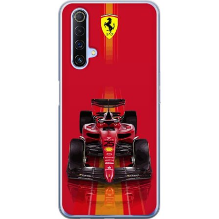 Yhteensopiva Puhelinkuori Realme Realme X50 5G Ferrari Formula 1 -auto ikonisessa punaisessa muotoilussa urheilullisella tarkkuudella