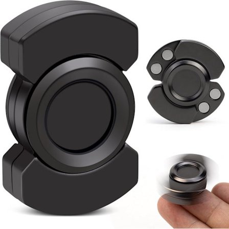 3-i-1 Fidget Leketøy Spinner Slider Clicker Rustfritt Stål Magnetisk Stress Relief Fokus Leketøy
