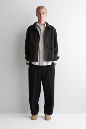 COS Men's Camicia Oxford In Cotone in Bianco