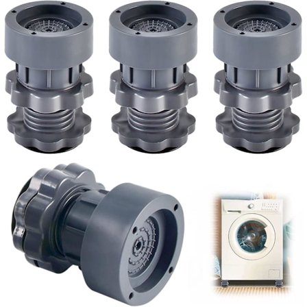 4 stycken tvättmaskins anti-vibrationsmattor, justerbara tvättmaskins anti-vibrationsdynor, anti-vibrationsfötter för tvättmaskin