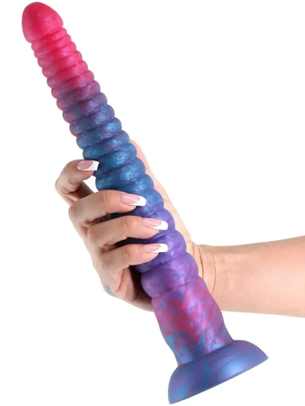 nsnovelties: Colours Stacked Dildo Pink/Blue 30,5 cm