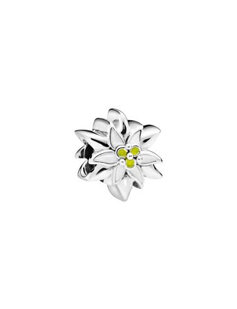Pandora Edelweiss Sterling Silver Charm With White And Yellow Enamel - Silver - ONE SIZE