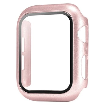 Glas+Skal för Apple Watch fodral 9 8 7 6 SE 5 iWatch Tillbehör Skärmskydd Apple watch serie 44mm 40mm 41mm 45mm 42mm 38mm
